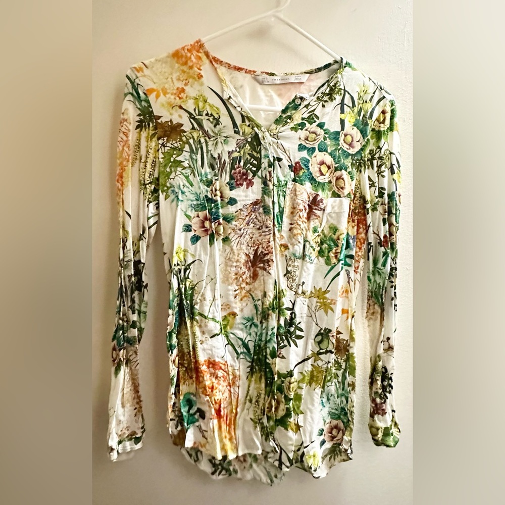 XS Zara Floral Blouse - Used Once!